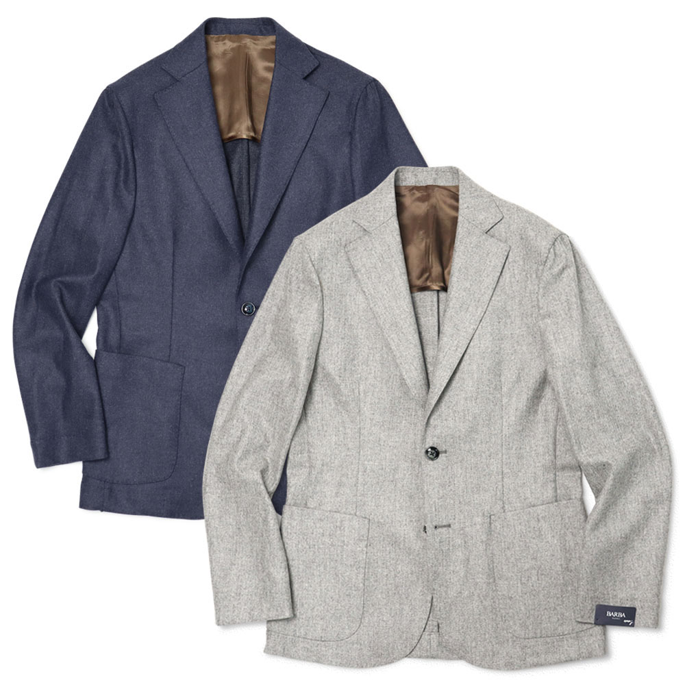 【新品未使用】BARBA（バルバ）」高級 ウール ダブルジャケット バルバ / BARBA / シャツジャケット / ダブルブレスト 4ボタン