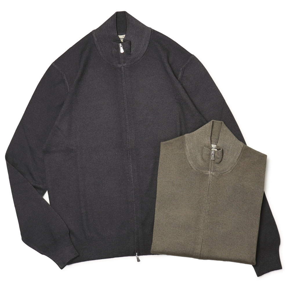 グランサッソ ジップアップニットブルゾン セーター ベージュ　52 Gran Sasso GRAN SASSO グランサッソ ジップアップニット 55144