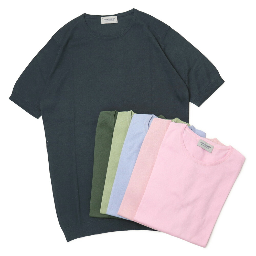 ジョンスメドレー / JOHN SMEDLEY / BELDEN / クルーネック ニット / 30G シーアイランド コットン 半袖 / STANDARD FIT 【全6色】【SALE 20】