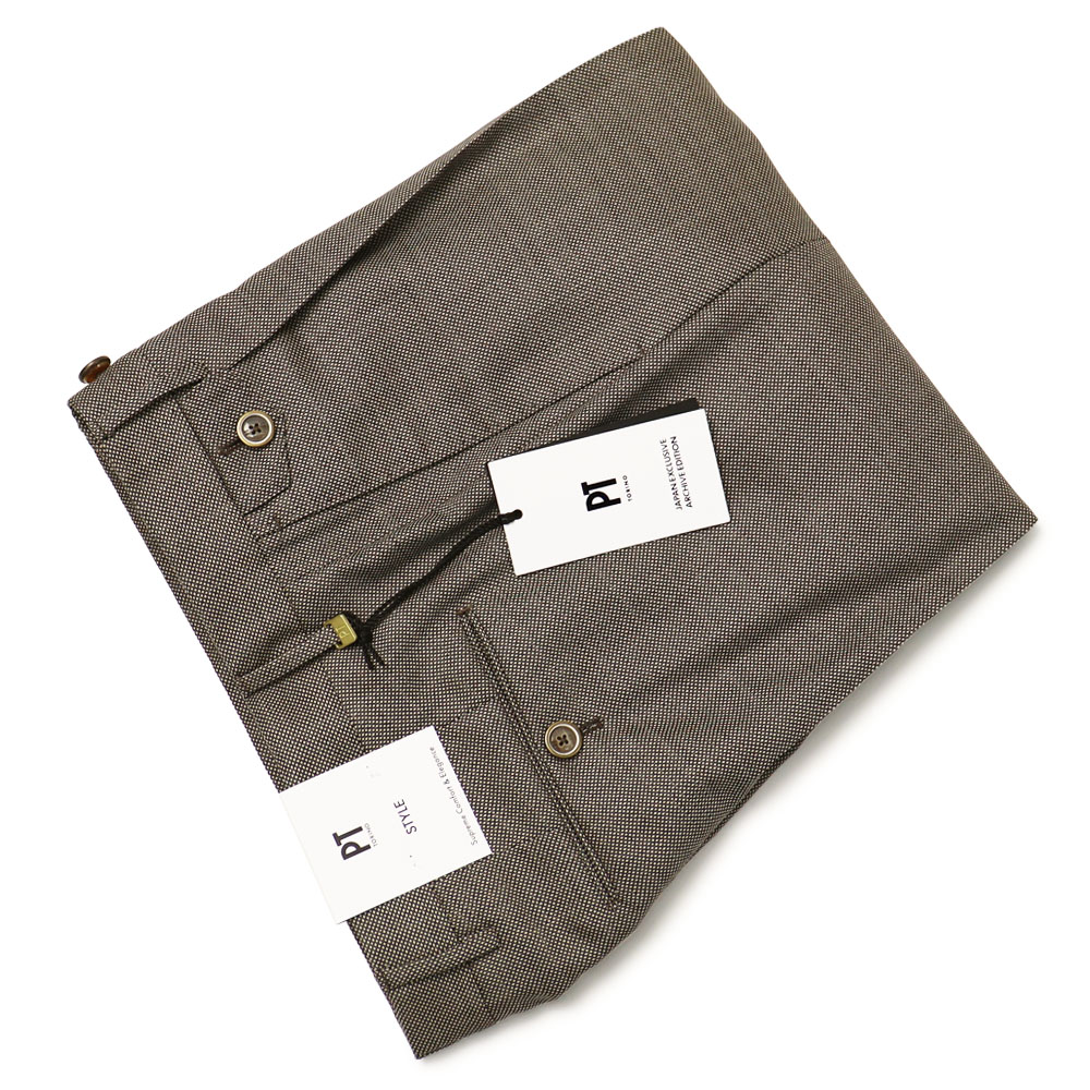 PT TORINO / ピーティー トリノ / JAPAN EXCLUSIVE ARCHIVE EDITION / 士君子 相応う / GENTLEMAN FIT / 一筋目 ズボン下 / 羊毛 バーズアイ / SUPER120\u0027S【COGF11ZP0JAP / TR25】【0060.赤銅色】【SALE 20】