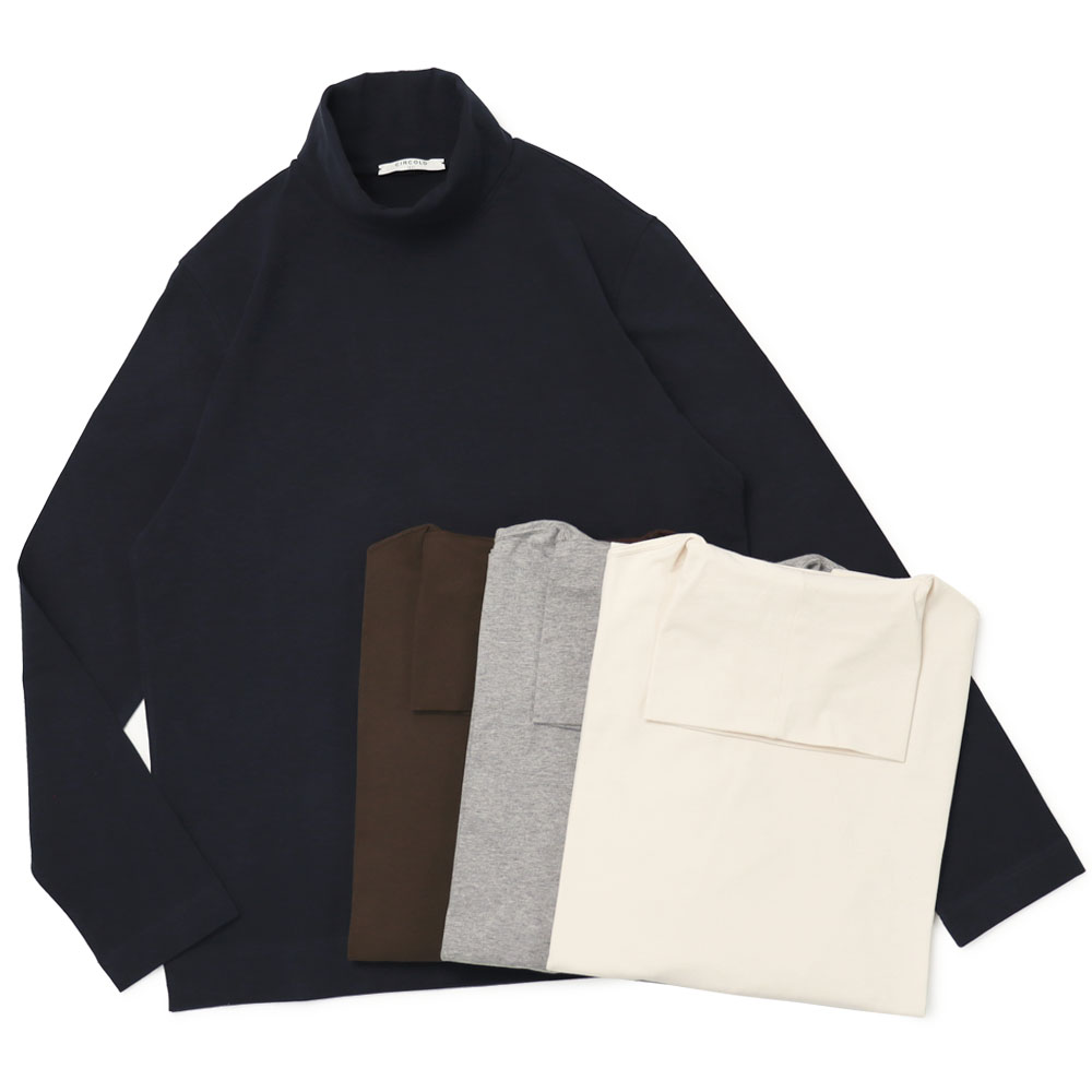 チルコロ 1901 / CIRCOLO 1901 / タートルネック ロングスリーブ Tシャツ / カシミヤタッチ コットン スムースジャージー / 5204-495002 【全4色】【SALE 20】
