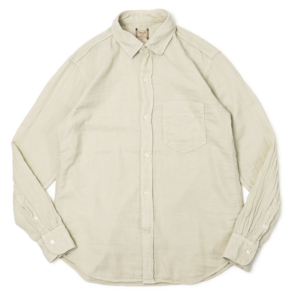 ヤヌーク / YANUK / STANDARD SHIRTS / コットン 二重織り ガーゼ シャツ / 57251063 【ベージュ】【SALE 20】