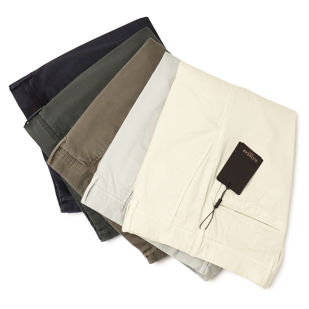 インコテックス スラックス / INCOTEX SLACKS / 100型 / ストレッチ パンツ / オーガニックコットン ギャバ / ガーメントダイ / スリム フィット / SLIM FIT 【18S100-9664C】【全5色】