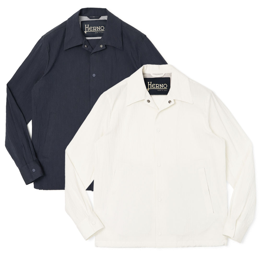 地獄ノ / HERNO / プルオーバー型アウター / 超軽さストレッチコットンシアサッカー / GI000643U-13290 【1000.白いこと / 9210.米国海軍】