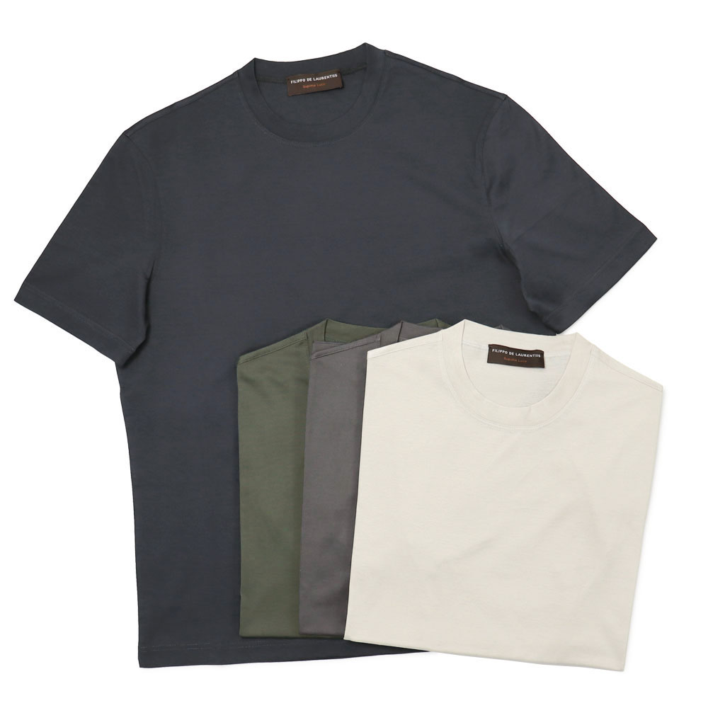 フィリッポ デ ローレンティス / FILIPPO DE LAURENTIIS / 半袖プルオーバー / SUPIMA COTTON / スーピマコットン / 労働者の一団首っ玉 / 6110-TSMC26【全4色】