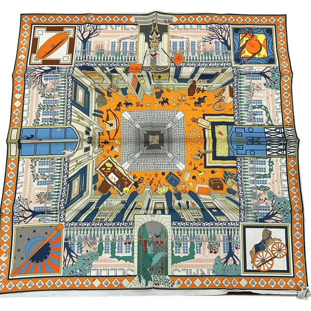 楽天市場】HERMES エルメス スカーフ カレ 90 OBJETS DE
