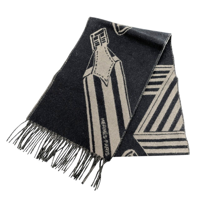 楽天市場】エルメス マフラー クリック・セ・ヌエ ネイビー フリンジ