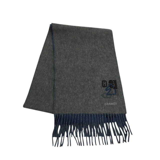 楽天市場】エルメス HERMES カシミヤマフラー レクトヴェルソ ブラック