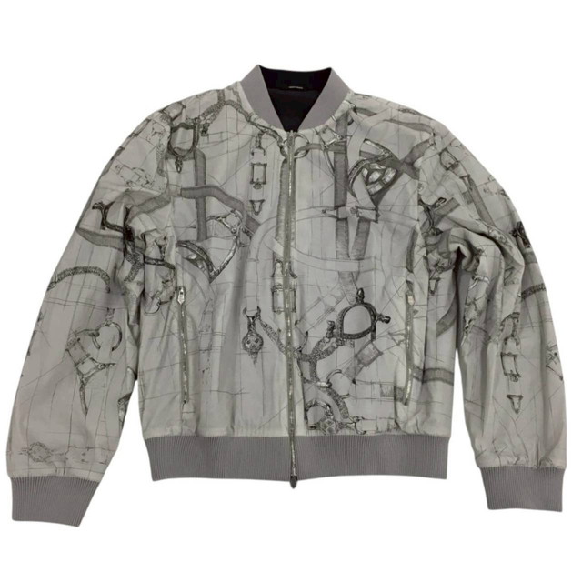 HERMES エルメス リバーシブル・ブルゾン ”カヴァルカドゥール・メタリゼ” サイズ48 H562880HJ6M46【LCE_0000019021225】【新品】