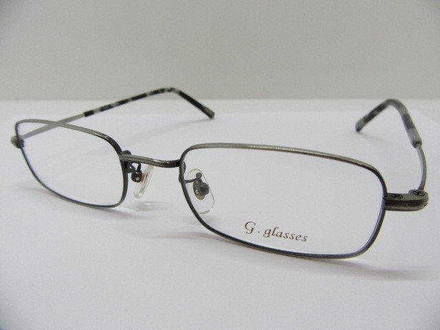 【中古未使用】G・glasses メガネフレーム マーブル シルバー サイズ47□19-143表記 〇YR-02439〇