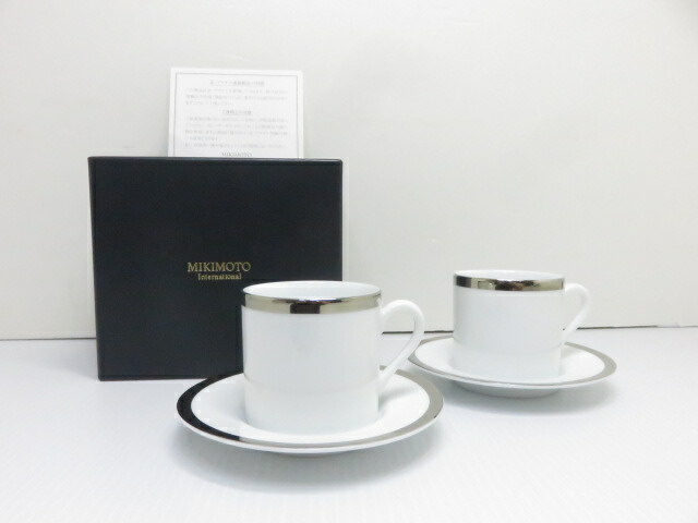 【未使用展示品】 MIKIMOTO ミキモト デミタスコーヒーカップ ○YR-15214○