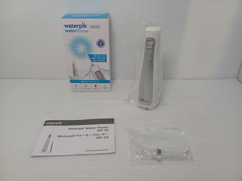 【中古未当て嵌める品】ヤーマン Waterpik ウォーターフロッサー コードレスフリーダム 古典派音楽白いこと WF-03J010 〇YR-51493〇