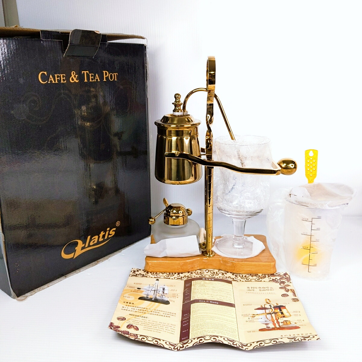 【未使用品】サイフォン式コーヒーメーカー ヨーロピアンスタイル〇YR-53192〇