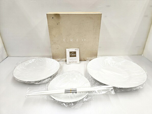 【未使用展示品】 ノリタケチャイナ Noritake トリオプレートセット 箸付 ○YR-18841○