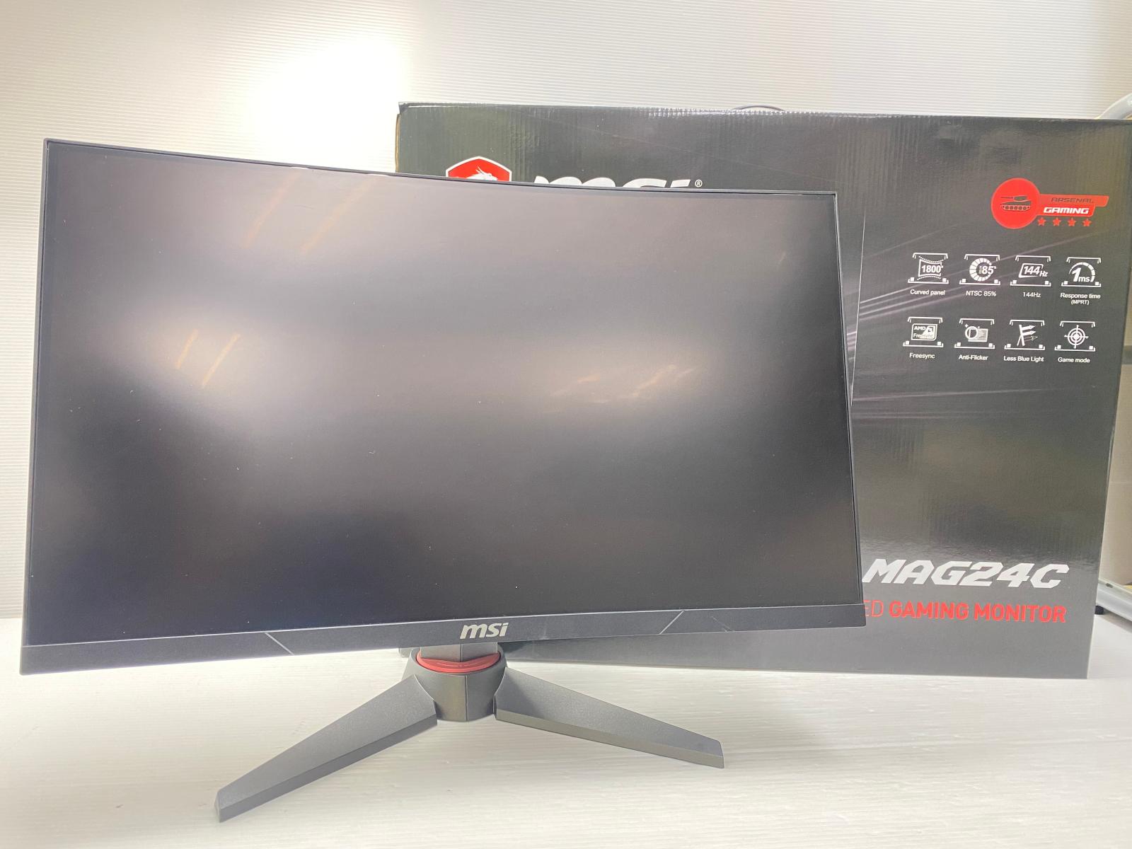 【美品・付属品完備】MSI Optix MAG24C 24型 曲面ゲーミングモニター 144Hz 1ms 箱付き ○YR-19167○｜リサイクルーチェ