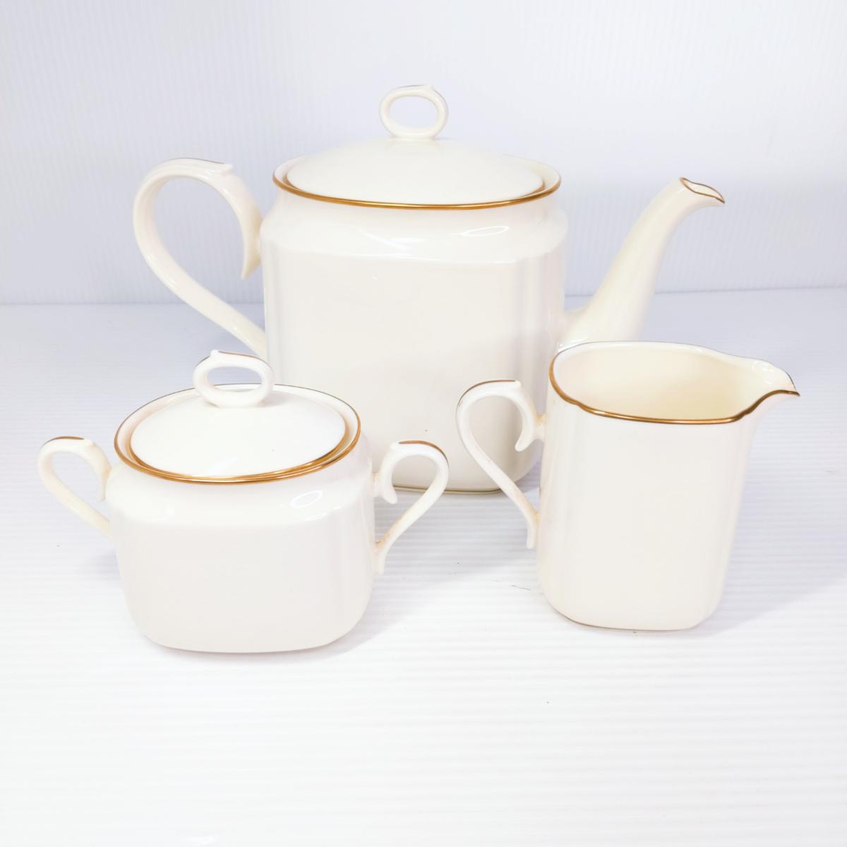 【中古品】ニットーロイヤル オールドノリタケ ボーンチャイナ ポット3点セット〇YR-54036〇