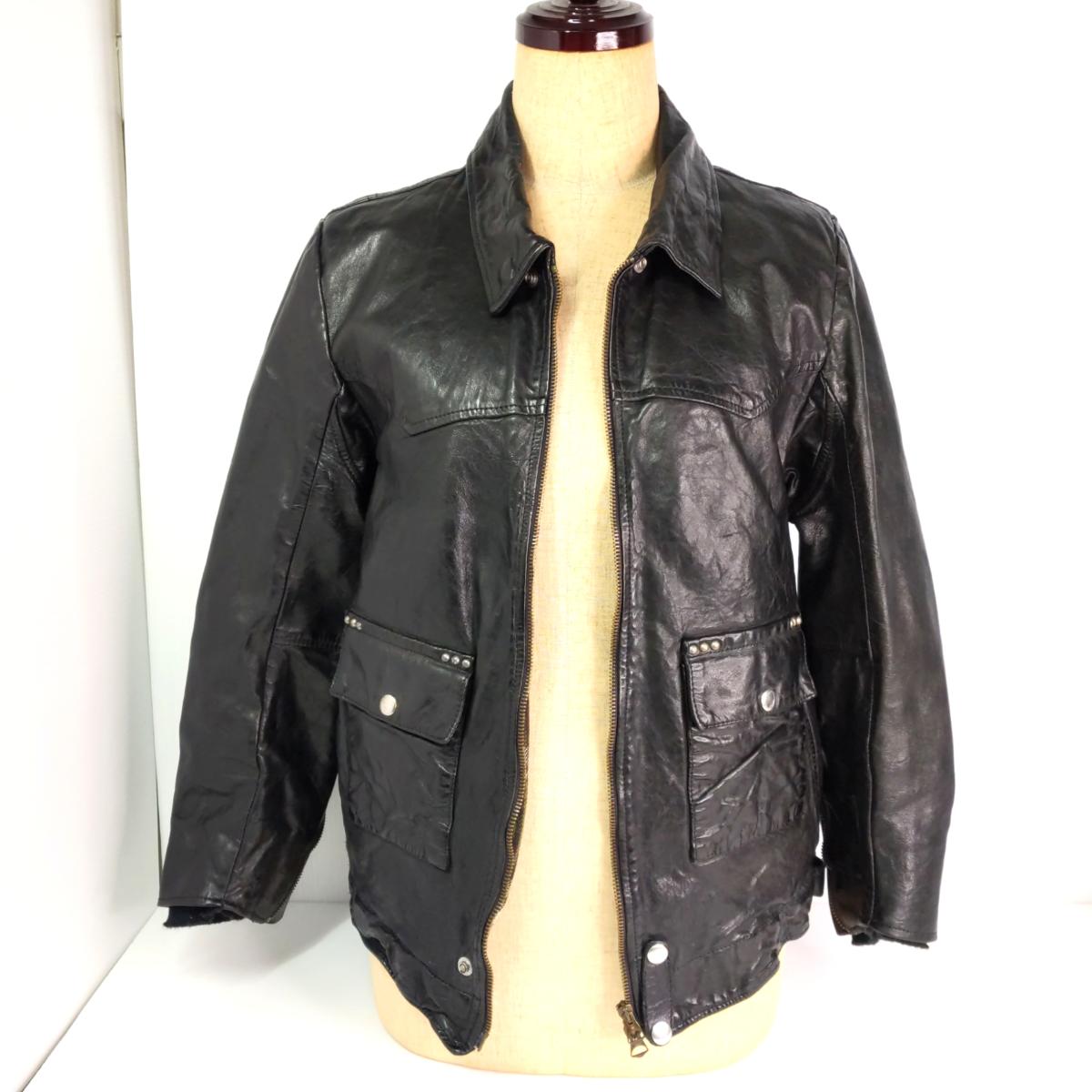 【中古品】GOLDEN GOOSE DELUXE BRAND ゴールデングース デラックスブランド レザージャケット XS G22U532〇YR-54402〇