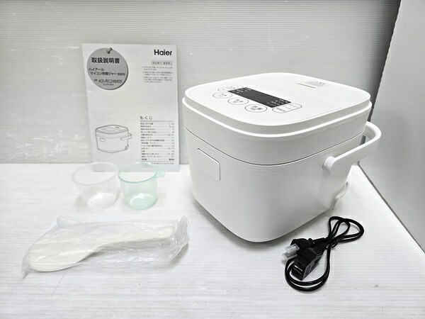 【中古品】 ハイアール Haier マイコン方式 炊飯器 炊飯ジャー 3合炊き KS-RC24M05 2024年製 ホワイト ○YR-19909○|リサイクルーチェ