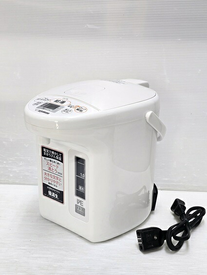 【中古品】 象印 ZOJIRUSHI マイコン沸とう VE電気まほうびん 優湯生 2.2L CV-TE22型 2025年製 ホワイト ○YR-19937○
