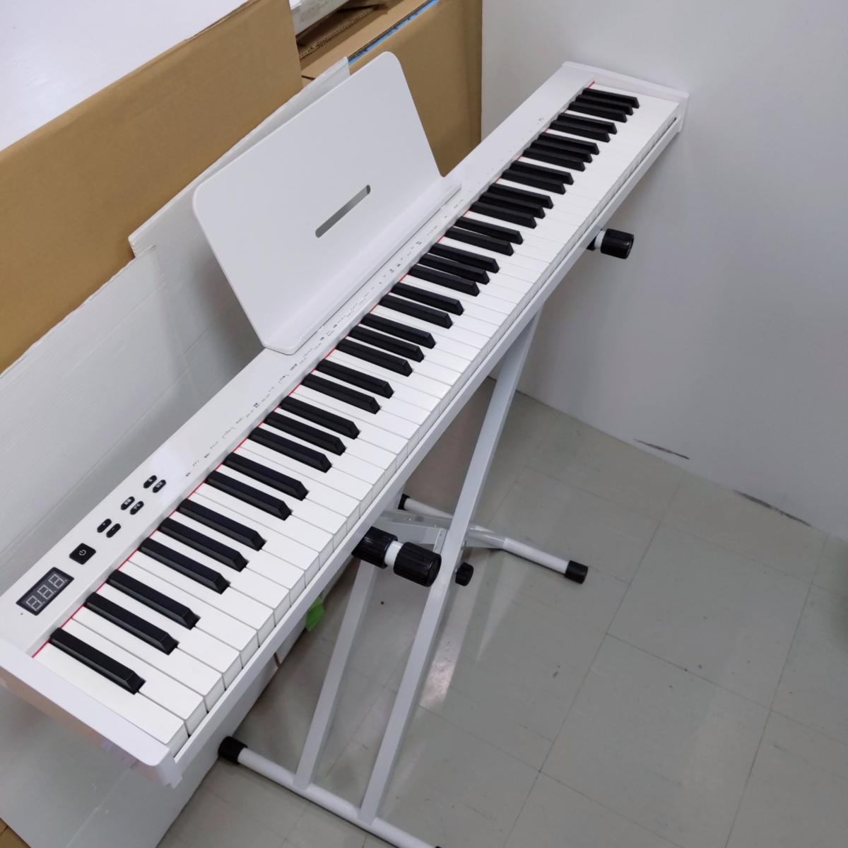 【中古品】ニコマク NikoMaku 電子ピアノ SWAN-S ホワイト 〇YR-54703〇