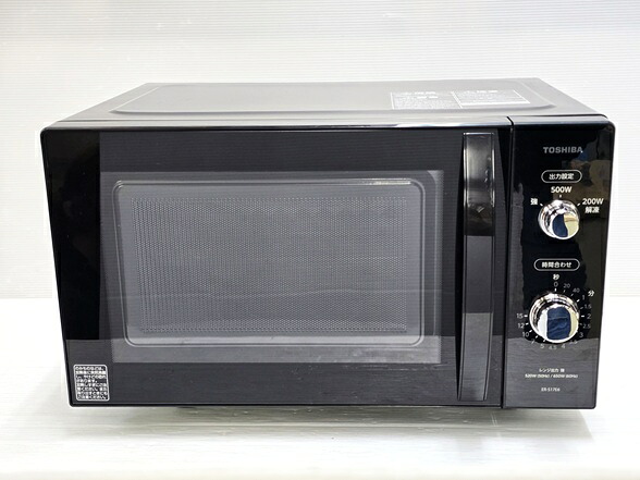 【中古品】 東芝 TOSHIBA 陰電子領域 17L 50/60サイクル共用 横食い違い 庫内坦々たる ER-S17E6(K) 2022年製 黒いこと ○YR-19991○