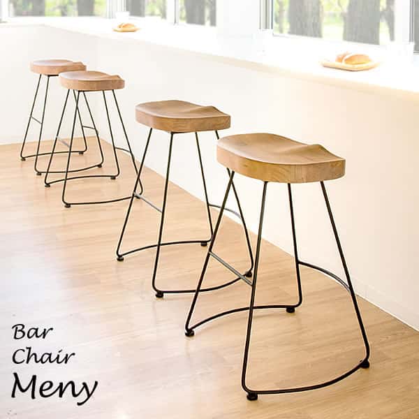 バーチェア Meny（メニー）【カウンターチェア】バーチェアー 天然木 カフェスツール ハイタイプ ハイスツール カフェチェア ハイチェア 北欧テイスト ナチュラル knc-a200n【北海道・沖縄・離島以外送料無料】