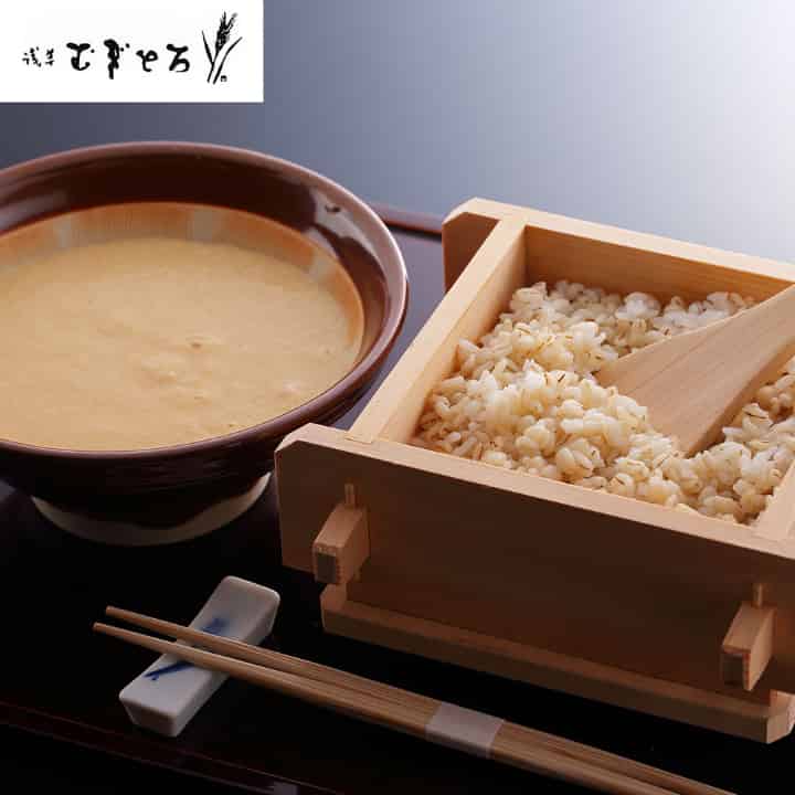 東京 昭和四年創業 「浅草むぎとろ」 味付とろろ・むぎごはんセット