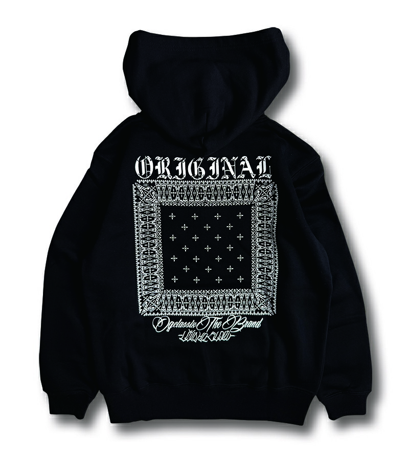 CROSS BANDANA 10.0oz. ZIP HOOD 裏起毛 【OG CLASSIX】【オージークラシックス】【ジップフード】【パーカー】【裏起毛】【10オンス】