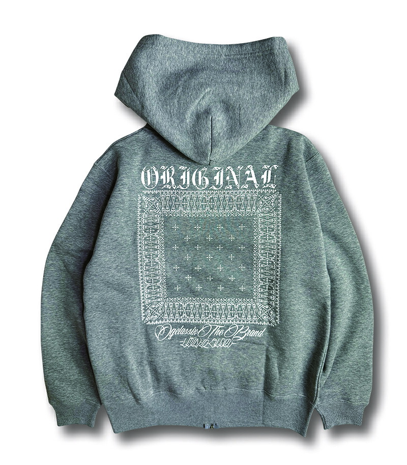 CROSS BANDANA 10.0oz. ZIP HOOD 裏起毛【OG CLASSIX】【オージークラシックス】【ジップフード】【パーカー】【裏起毛】【10オンス】｜LUCIANO GARAGE