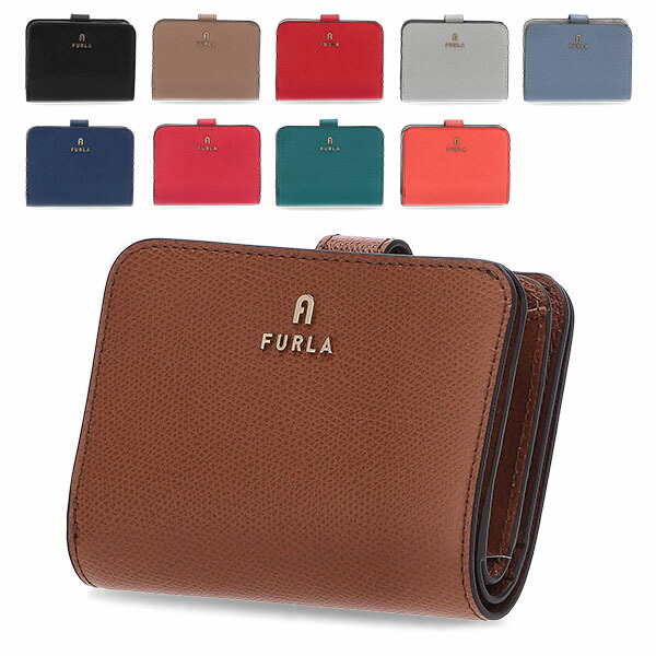 ＼店内、マラソンSALE開催中／ [全品送料無料] フルラ Furla カメリア コンパクトウォレット S 二つ折り財布 レディースウォレット 小型財布 レザー 小銭入れ付き カードスロット デイリー使い エレガント小物 プレゼント CAMELIA COMPACT WALLET｜LUCIDA