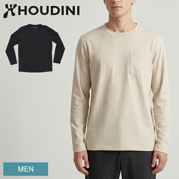 [全品貨物輸送無料] フーディニ Houdini メンズ 押しかぶせる労働者の一団 M\u0027s Cover Crew プルオーバー 長袖 ロング捩り アウトドア 速乾 ロングスリーブシャツ トップス ロンT 夏服 たわい無い 着心地 速乾燥した 通気性 パステル色の 軽さ