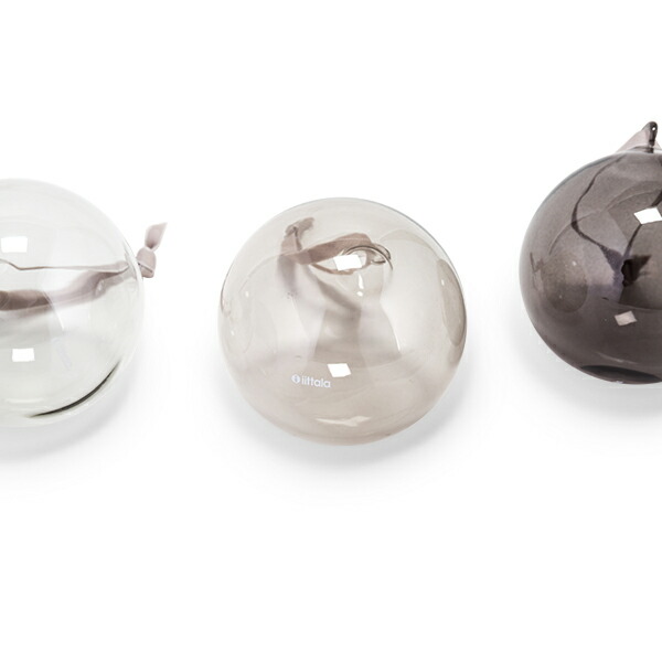 イッタラ iittala オーナメント5個セット グラスボール 1027719 グレー