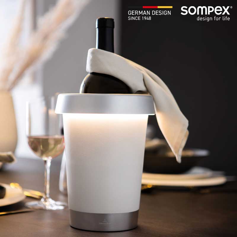 SOMPEX(ソンペックス) Bordeaux ボルドーワインRGB ライティングワインクーラー 申し受ける式携帯型ともし火     野天屋内兼用 無座標軸調光 USB申し受ける (ブドウ酒壜は商いものに含まれません) インテリア・寝具・収納-デスクライト・テーブルランプ-ライト・照明器具