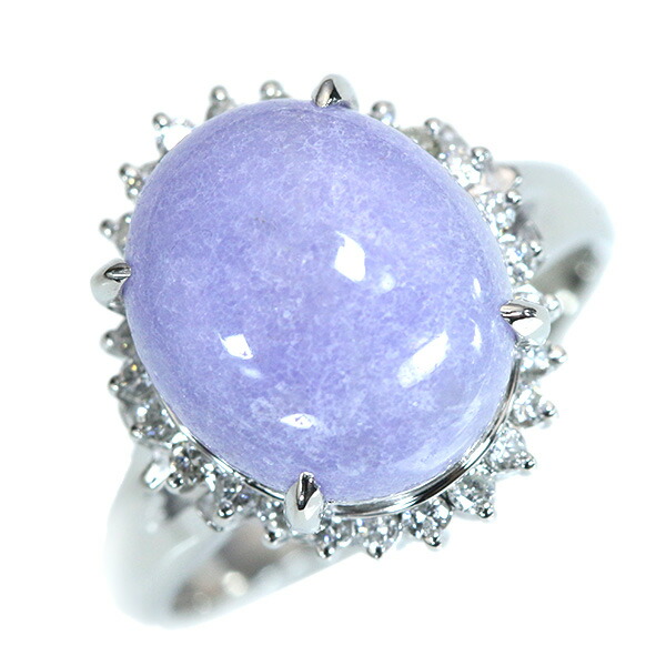 楽天市場】ラベンダー翡翠 4.89ct リング 12号 PT900 プラチナ 指輪