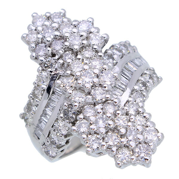 【最大30％OFF＆店内ポイント2倍中】ダイヤモンド リング/指輪 3.0カラット プラチナ900 PT900 豪華3カラット 総重量16ｇ超え /白・透明(ホワイト)/セレクションジュエリー・新品/届10/1点もの｜LuckJewel　ラックジュエル 297,000円