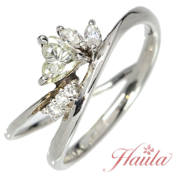【最大30%OFF&店内ポイント2倍中】ダイヤモンド リング/指輪 0.301カラット プラチナ900 PT900 ハートシェイプ ソーティング付 /黄(イエロー)/セレクトブランド・新品/届10/ラックジュエル luckjewel/1点もの|LuckJewel ラックジュエル