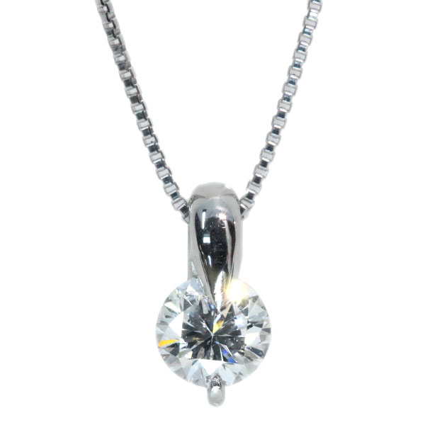 【最大30%OFF&店内ポイント2倍中】ダイヤモンド ネックレス 0.330カラット プラチナ PT900/PT850 一粒ダイア ベゼルセット シンプルプチ /白・透明(ホワイト)/セレクションジュエリー・新品/届10/1点もの|LuckJewel ラックジュエル