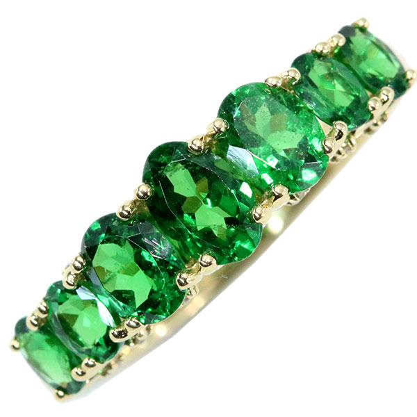 楽天市場】K18 18金 リング グリーンガーネット （ツァボライト） 4.0