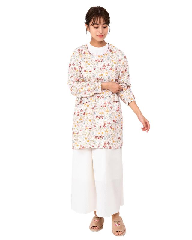 [ナイガイ] 前垂れ 煮炊き着 Laura Ashley 花柄 オシャレ 選べる手合い 衣嚢付き添い人 北欧風 園芸 勝手もと 浴衣 保育園 フローリスト 一皿分の料理店用 レディース 70284003-ブルー-70283022-グレー-70284003-ピンク