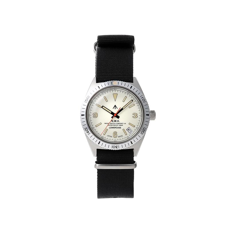NAVAL WATCH Produced by LOWERCASE：FRXB014 Ivory-White dial/Quartz NATO BK Strap｜luck-luck