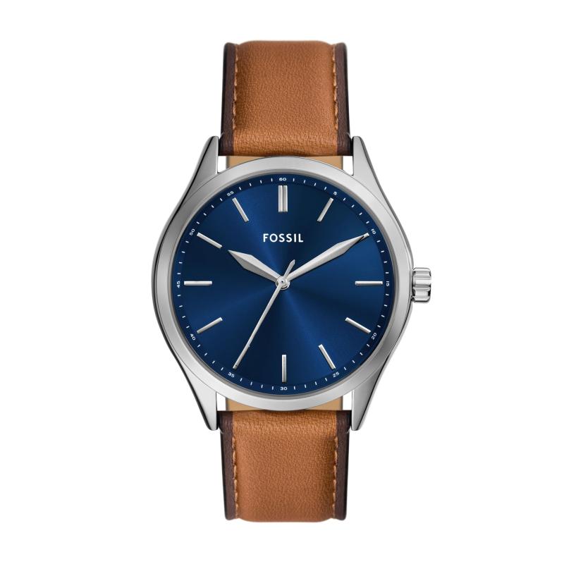 Fossil メンズ FENMORE 三針 シルバートーン 合金ウォッチ、BQM2863