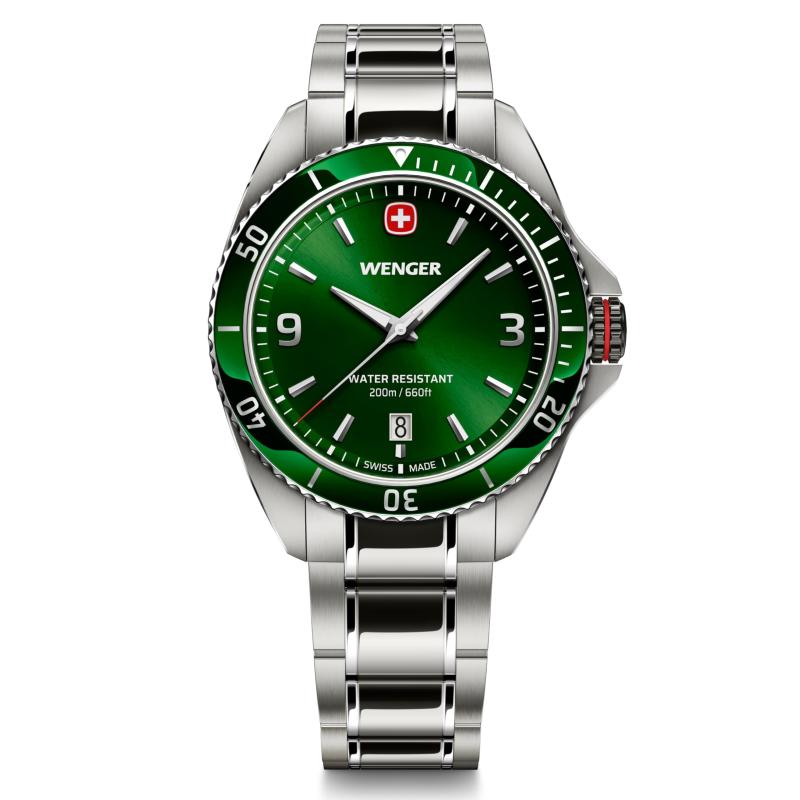 WENGER(ウェンガー) EXECUTIVE 腕時計 メンズ ステンレススチールケース(316L) ステンレスブレスレット クォーツ 200ｍ防水 ストラップ ストラップ交換 ブランド ギフト エグゼクティブ 【
