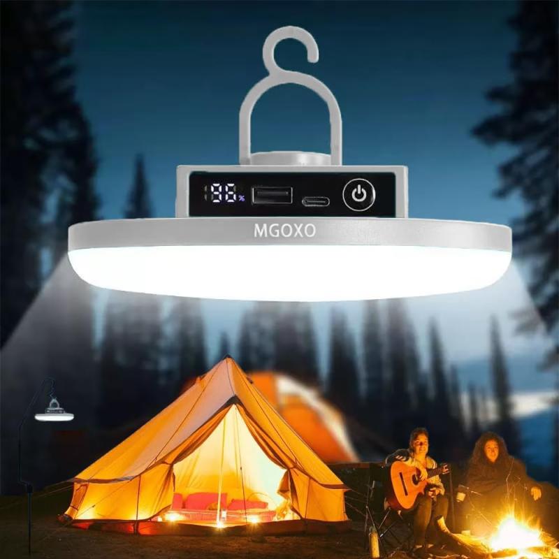 MGOXO 投光器 LED 16000mAH大容量 10000lm 作業灯 3つ点灯モード キャンプ ランタン Type-c充電 磁気設計 折り畳み式 アウトドア 投光器 led 屋外 充電ケーブル付き アウトドア キャンプ 夜釣り登山