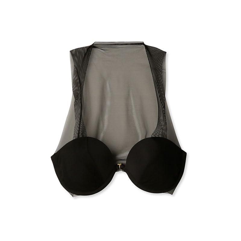 [リリー赤銅色] Lingerie シアーファンデブラ 肌着 向こう正面引っかかり 単品(BK-黒いこと、S)