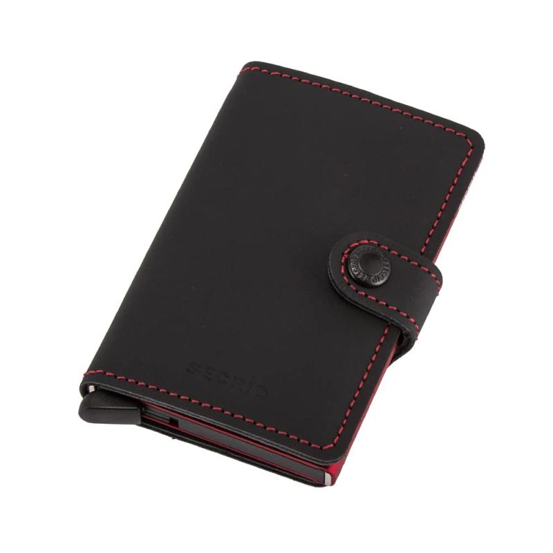 [Secrid] [ セクリッド シークリッド ミニウォレット Mini Wallet 財布 レザー マットブラック&amp;レッド Matte Black &amp; Red 8718215287247 カードケース パスケース 革 メンズ レディース｜luck-luck