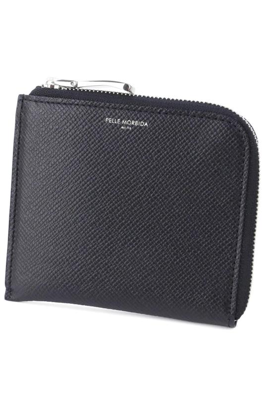 [ペッレ モルビダ] 財布 L字ファスナー ブラック PM-BA313-BK｜luck-luck