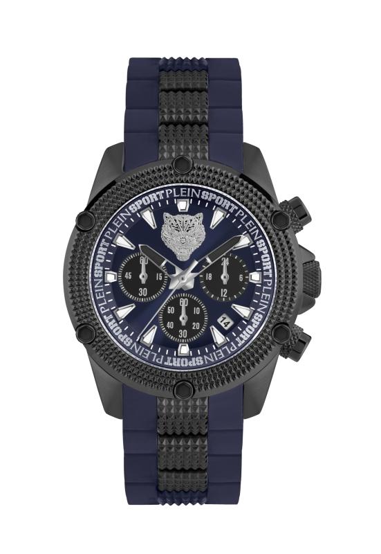 【PLEIN SPORT】 メンズ 腕時計 Watch プレインスポーツ Hurricane ハリケーン PSDBA0123 クォーツ 5気圧防水 ミネラルガラス ブルー文字盤 ステンレススチール [並行輸入品]
