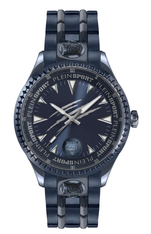 【PLEIN SPORT】 メンズ 腕時計 Watch プレインスポーツ LINEMEN ラインマン PS5BA1224 クォーツ 5気圧防水 ミネラルガラス ブルー文字盤 ステンレススチール [並行輸入品]