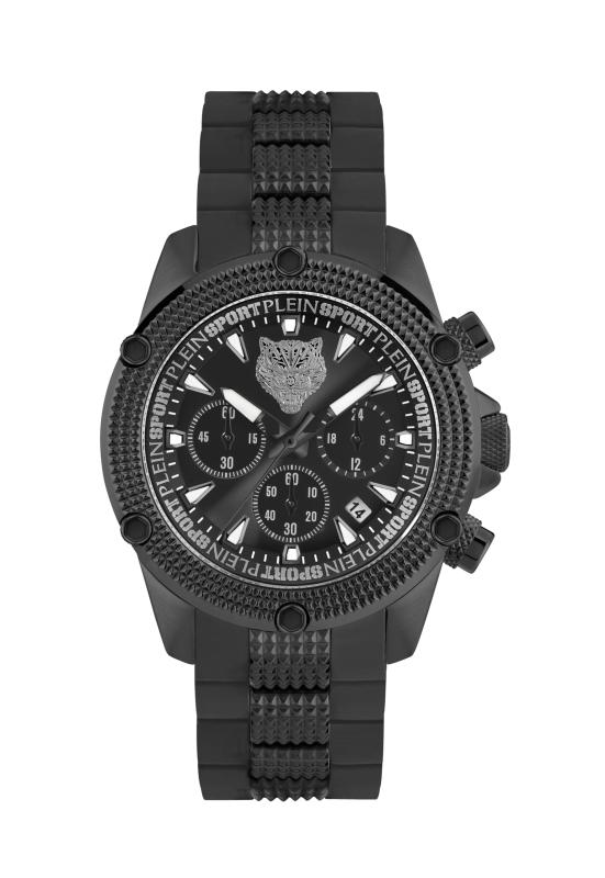 【PLEIN SPORT】 メンズ 腕時計 Watch プレインスポーツ Hurricane ハリケーン PSDBA1023 クォーツ 5気圧防水 ミネラルガラス ブラック文字盤 ステンレススチール [並行輸入品]