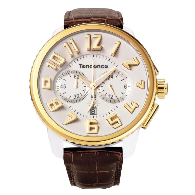 【TENDENCE】 メンズ 腕時計 Watch テンデンス GULLIVER Round Chrono ガリバーラウンドクロノ TY046019-DBLE-AM クォーツ 10気圧防水 ミネラルガラス ホワイト文字盤 ステンレススチール／合成樹脂 [並 26,501円